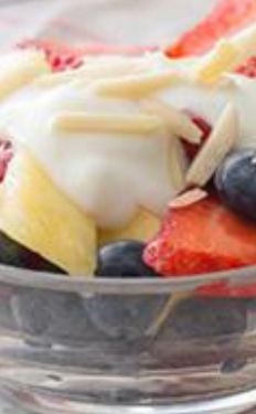 fruit salad with yogurt