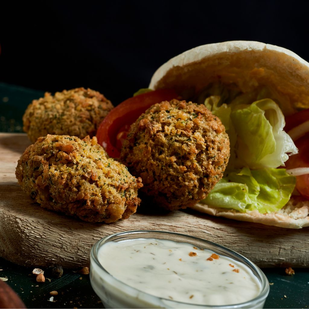 Falafel with Yogurt Sandwich SnapEd Recipes